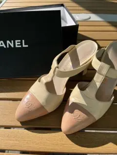CHANEL バイカラー パンプス、ミュールサイズ36