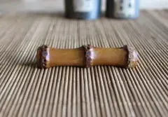 中国茶道具 竹節 小道具置き 二節