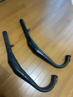 さぁとぉRD250最終型用　ユーゾークロスチャンバー　ツースト　マフラー RD250/400最終型用 クロス右2本出しチャンバー 黒 【 ゼス