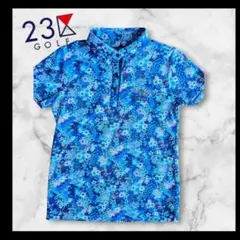 23 区GOLF　 花柄ポロシャツ 　サイズI