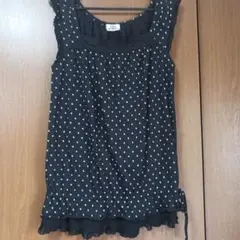 DREA MYMINX ブラックドットタンクトップ