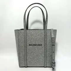バレンシアガ エブリデイ XXS グリッター レザー トート バッグ