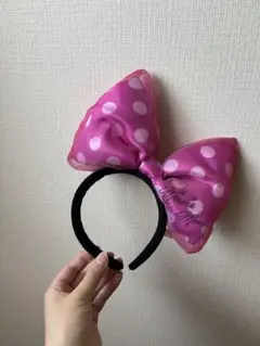 ディズニー　ミニーマウス　リボン　カチューシャ
