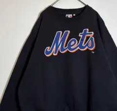 MLB ニューヨーク　メッツ　Mets 刺繍ロゴ　裏起毛　スウェット
