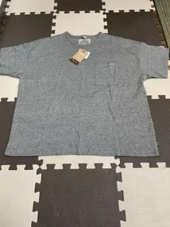 L ゴーヘンプ Ｔシャツ ポケＴ オーガニック ヘンプ　hemp グレー　半袖