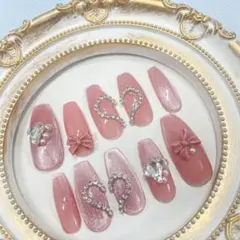 【現品】ネイルチップ ピンク マグネット
