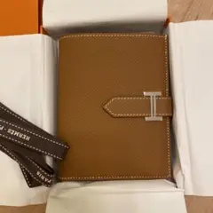 新品 未使用 べアンコンパクト エルメス ゴールド シルバー金具 財布
