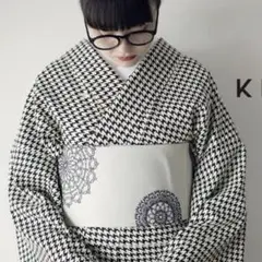 kimono by nadeshiko 千鳥格子 袷 着物