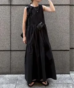 feepur タフタティアードワンピース