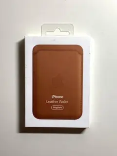 【新品】純正 MagSafe対応 iPhoneレザーウォレット・サドルブラウン①