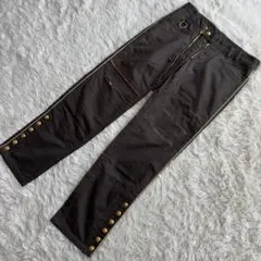 美品　ロエン Roen スワロフスキー デニム　スカル　パンツ　L ブラック　黒 安いファッション - 美品 ロエン Roen スワロフスキー デニム