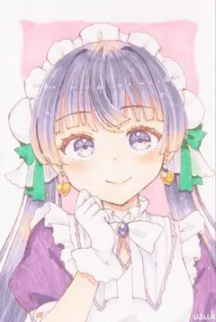 手描きイラスト フレームレス① ブルーベリータルト