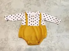 水玉 ロンパース 70