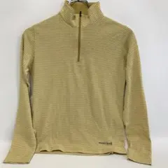 【美品】モンベル WIC.ボーダーロングスリーブジップシャツ Women's