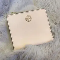 Tory Burch ピンクレザー二つ折り財布