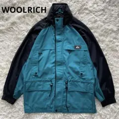 WOOLRICH 90s マウンテンジャケット エメラルドグリーン フード付 M