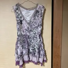 花柄ノースリーブチュニック