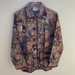 ジャケット 猫 刺繍 古着