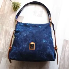 美品♬ハースケジュール ネイビー 岡山産デニム ショルダー リュック 日本製