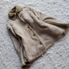 【ダックス】 (11号) ムートンコート 羊革 内ファー ベージュ