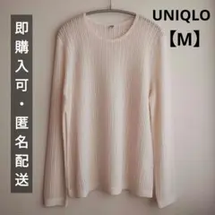 UNIQLO ユニクロ レースクルーネックセーター M オフホワイト