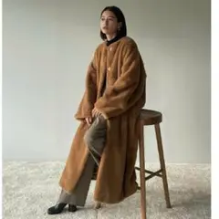 【最終値下げ】美品　CLANE リコファーコート　ベージュ