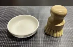 キッチンブラシ たわし 皿付き