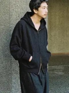 WOOL CASHMERE ZIP HOODIE