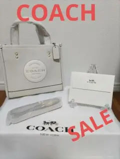 COACH コーチ トートバッグ ハンドバッグ ホワイト デンプシー レディース