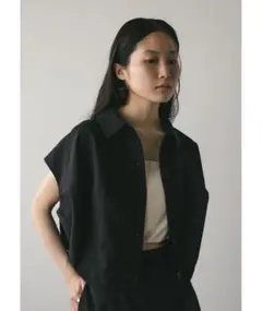 stylemixerフォルムショートベスト ブラック