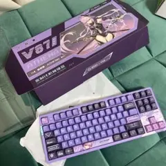 V87 ATHENA パープル ゲーミングキーボード