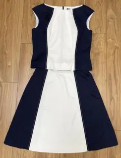 BERARDIベラルディ　セットアップ　ネイビー×ホワイト　M