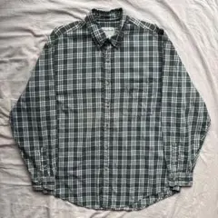 【90s】Eddie Bauer B/D チェックシャツ グリーン