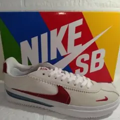 新品 NIKE SB ナイキ コルテッツ ホワイト/レッド スニーカー26cm