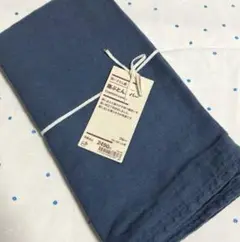 無印良品MUJI 洗いざらし麻 座ぶとんカバー ブルー