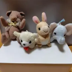 MON SEUILのクマ他小さめ動物ぬいぐるみセット
