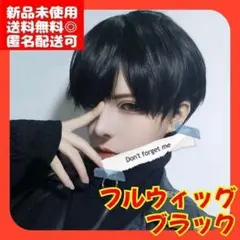 【再入荷】フルウィッグ コスプレ ショート 黒 男装 男女兼用 マッシュ