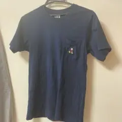 Disney ポケットTシャツ XS ネイビー