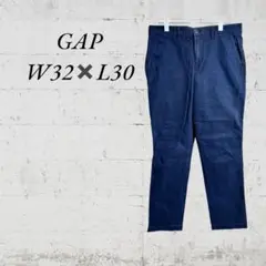 【GAP】【32✖️30】エッセンシャルカーキスリムパンツ　チノパン　ネイビー