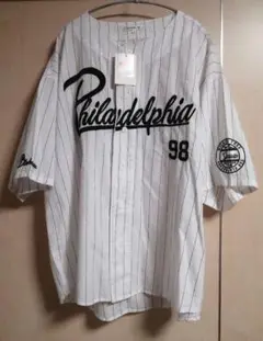 SUGGESTION ワイドシルエット 半袖ベースボールシャツ L