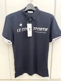 新品☆M【Le Coq Sportif】ポロシャツ 半袖 ネイビー サラサラ速乾