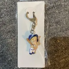 中日ドラゴンズのユニホーム姿のローズちゃんのキーホルダー