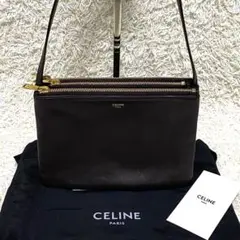 美品✨ CELINE セリーヌ トリオ スモール ショルダーバッグ レザー