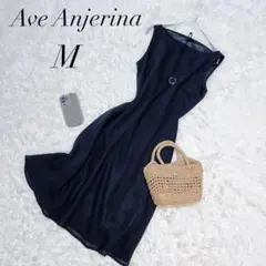アヴェアンジェリーナ/ロングワンピース/ノースリーブ/ネイビー/極美品✨️