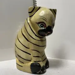 アンティーク 木製 猫の置物 インテリア