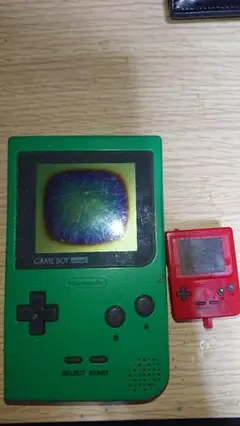 ゲームボーイ スポーツ 緑 本体と赤カートリッジ