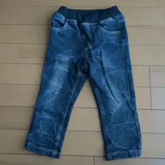 90 　裏微起毛　デニム風カジュアルパンツ