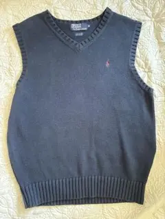 Polo by Ralph Lauren ネイビー Vネック ニットベスト Ｍ