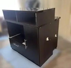 【引取り】キッチンカウンター　レンジ台　キャビネット　レンジボード　食器棚