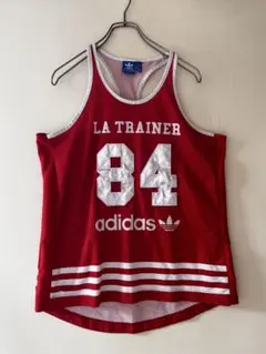 No.4550 US古着アディダス LA TRAINER84 メッシュタンク L